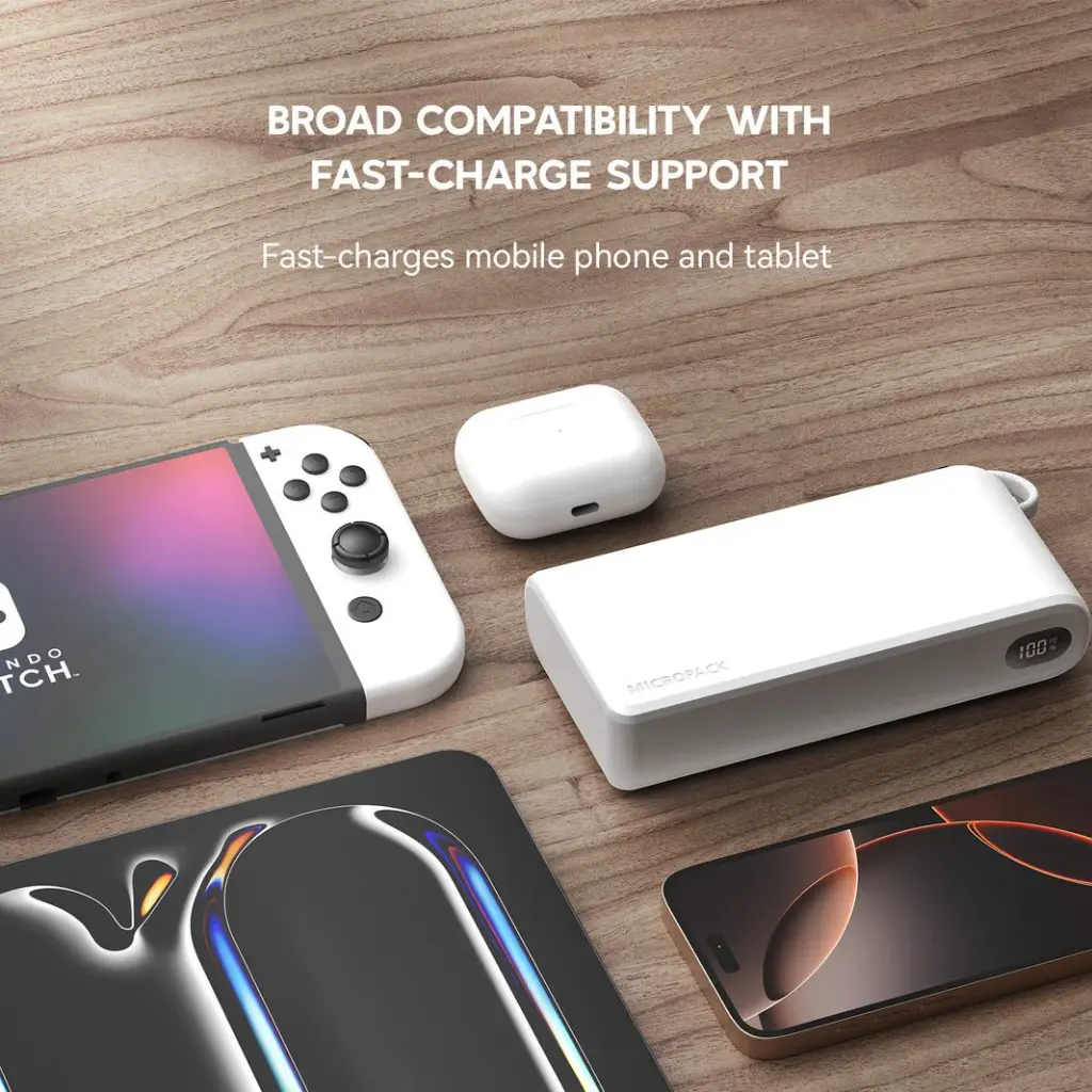 Micropack 20000mAh Built-in Cable Fast Charging Power Bank PB-C20