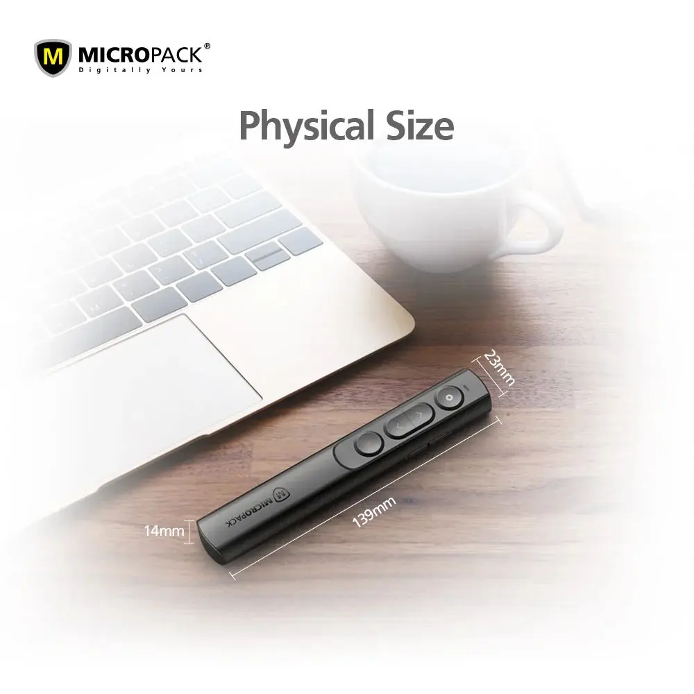 Micropack Green Laser Wireless Presentation Clicker WPM-09G