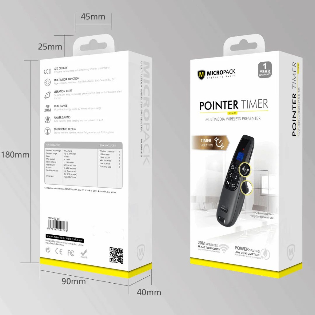 Micropack WPM-03 Multimedia Wireless Presenter