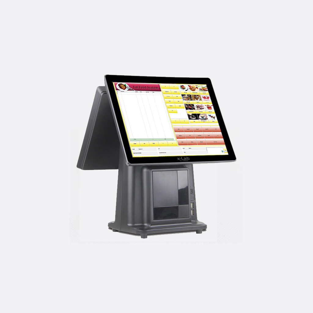 xLab XL-PT15 POS Terminal Dual Display 15.6" LCD Touch Screen, i5, Black