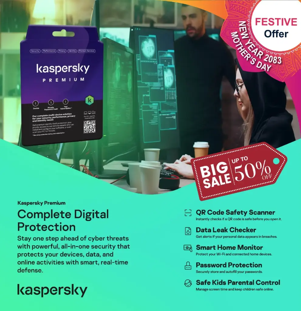 Kaspersky Premium : Complete Protection + Safe Kids 1 YEAR FREE - Box