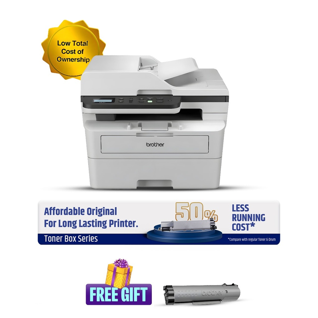 Brother DCP-B7640DW 3-in-1 Laser Printer - Mono