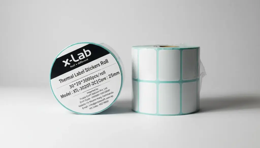 xLab XTL-3020DT-2C Thermal Label Stickers Roll, 30mm*20mm**3000pcs (1500/column)