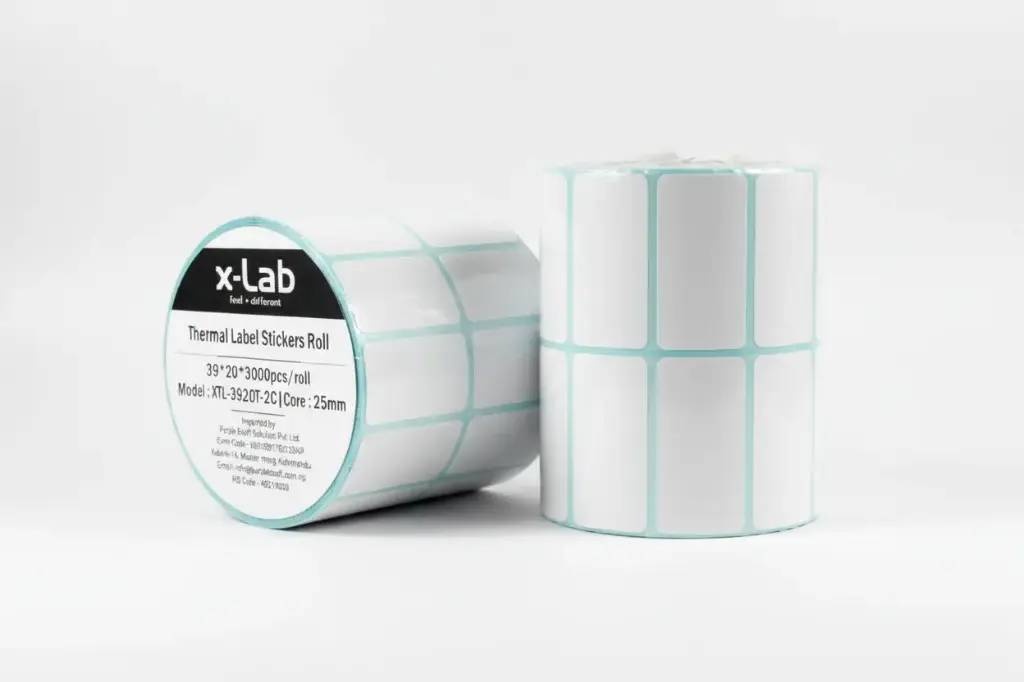 xLab XTL-3920DT-2C Thermal Label Stickers, 39mm*20mm*3000pcs