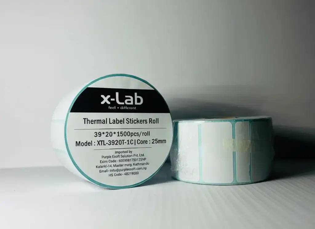 xLab XTL-3920DT-1C Thermal Label Stickers, 39mm*20mm*1500pcs