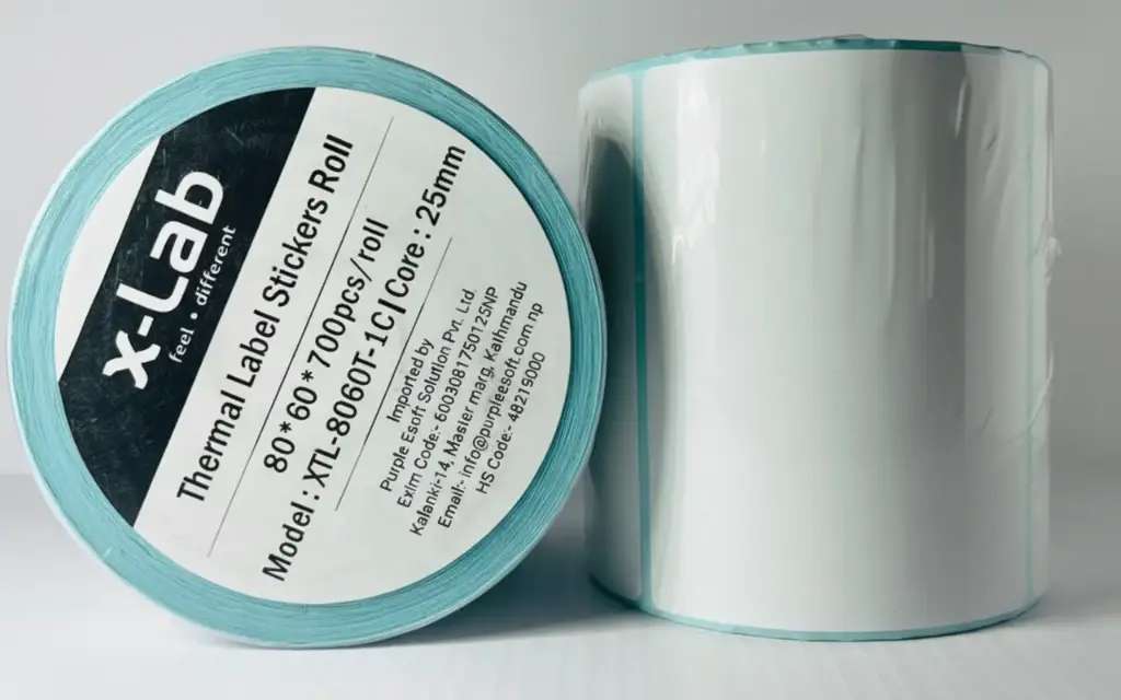 xLab XTL-8060DT-1C Thermal Label Sticker Roll, 80*60mm*700