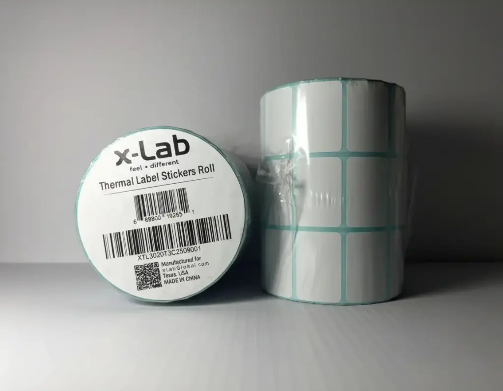 xLab XTL-3020DT-3C Thermal Label Stickers Roll, 30mm*20mm***4500 (1500/column)