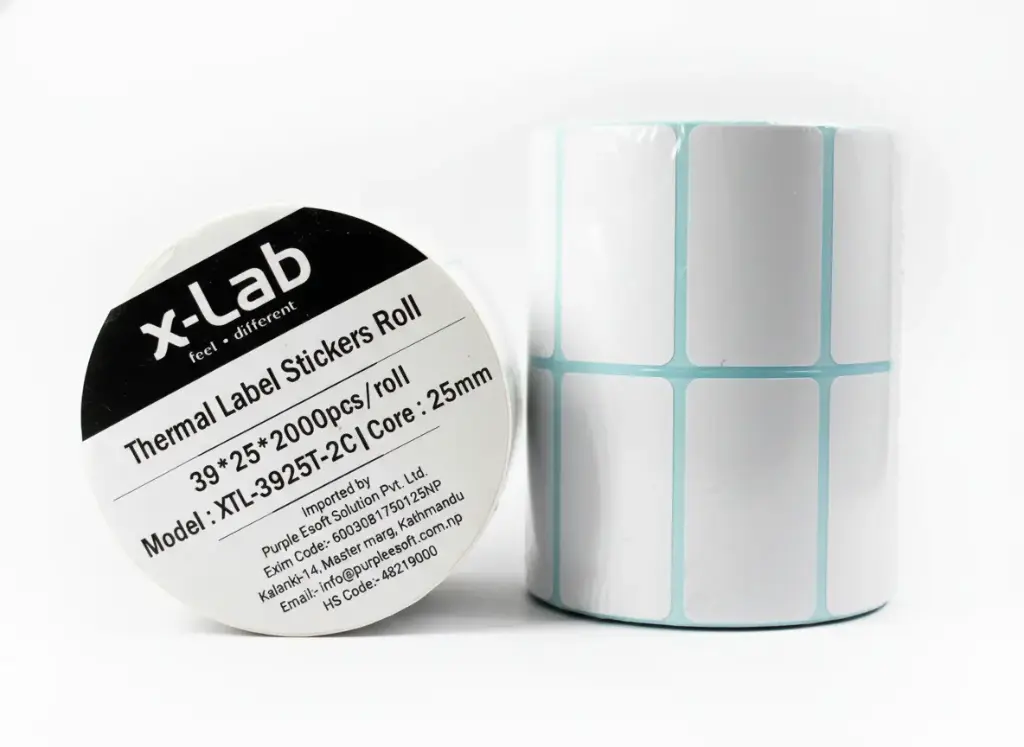 xLab XTL-3925DT-2C Thermal Label Sticker Roll, 39mm*25mm*2000 
