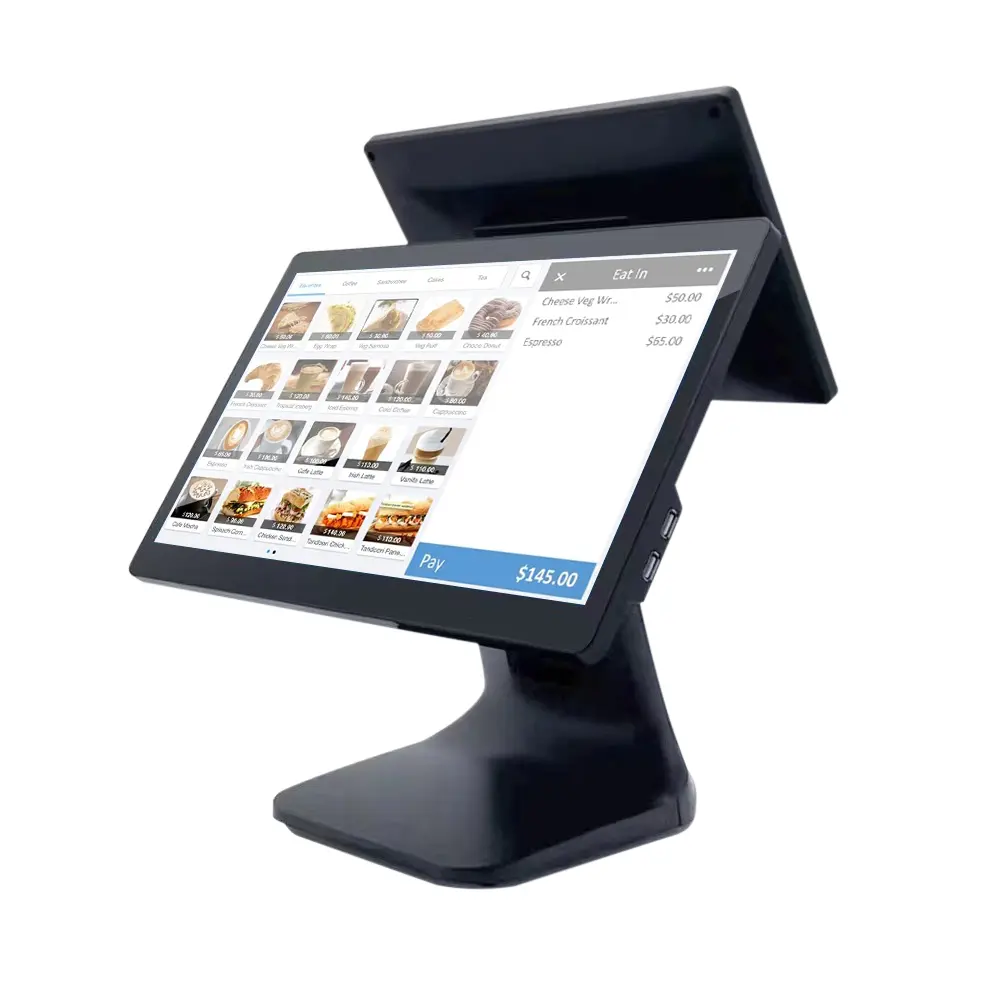 xLab XL-PT156D POS Terminal Dual Display 15.6" and 11.6" LCD Touch Screen, i5, Black