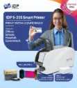 IDP S-31S Smart Single Side ID Card Printer + 2 units RIBBON + 250 pcs PVC Card