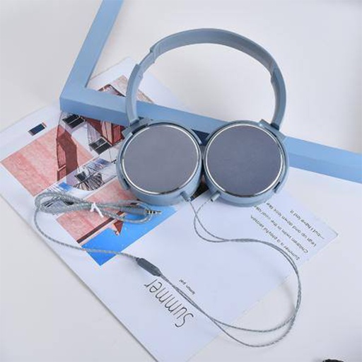 [XVDPA00210] Morandi Series Nordic Style Metal Headphones (Grayish Blue)