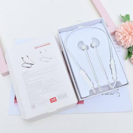 [XVDPA00176] Simple Style Bluetooth Earphones with Neckband (White)