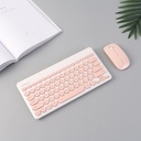 Stylish Wireless Mouse Keyboard Set IK6620 (Pink)