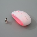 Stylish Wireless Mouse V6 (Light Pink)
