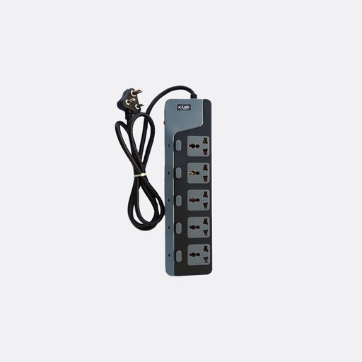 [XEC-550N15] xLab 5 Universal Sockets - 1.5 Meters, Pure Copper Power Extension Board with 5 Individual Switches (XEC-550N15)