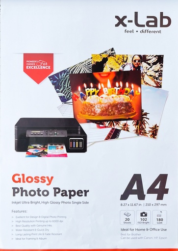 [XLGBL-180] XLab A4-XLGBL-180 Glossy Premium Photo Paper