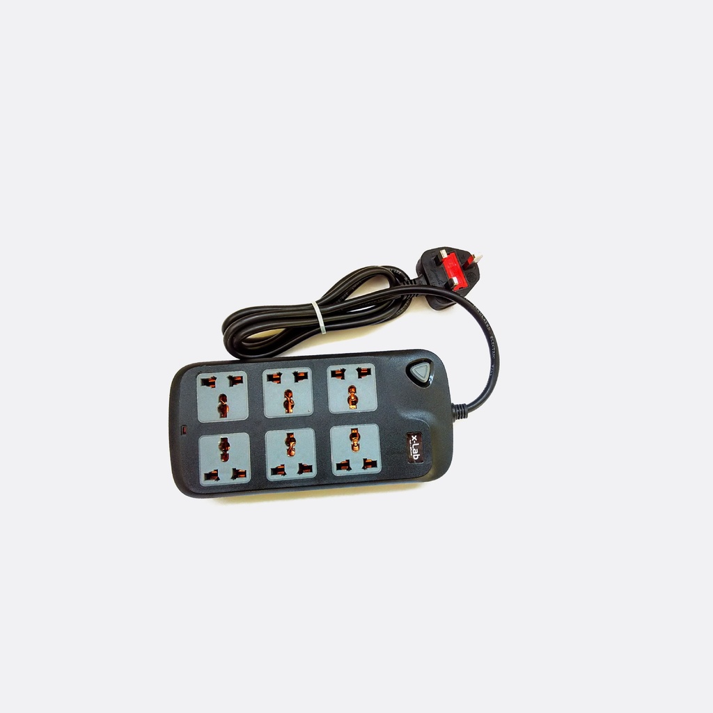 xLab 6 Socket Universal Power Extension Cord (XEC-610N) | Baleyo Store