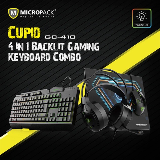 [GC-410] Micropack GC-410 4 IN 1 BACKLIT GAMING KEYBOARD COMBO