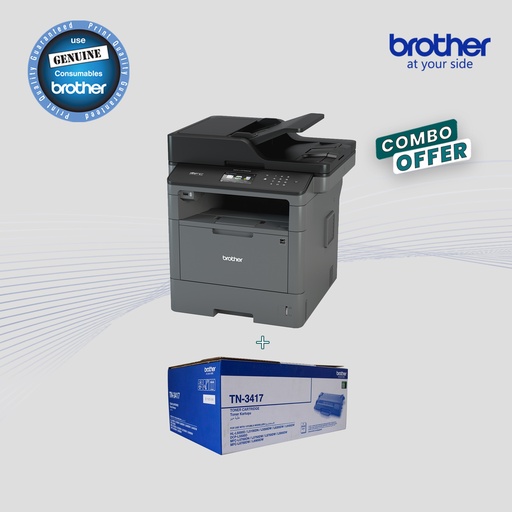 [MFC-L5755DW_TN-3417] Combo - Brother MFC-L5755DW Laser MFC Printer - Mono + Genuine Brother TN-3417 Toner Cartridge